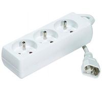 CONECTICPLUS Multiprise électrique 3 prises iec 14 spéciale onduleur 4m blanche