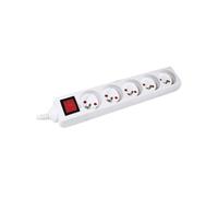 CONECTICPLUS Multiprise électrique 5 prises avec interrupteur 4m blanche