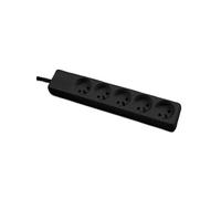 CONECTICPLUS Multiprise électrique 5 prises sans interrupteur 1.50m noire