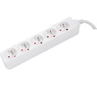 CONECTICPLUS Multiprise électrique 5 prises sans interrupteur 4m blanche