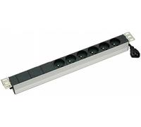 CONECTICPLUS Multiprise électrique 6 prises france cee 7/5 rackable avec câble iec c14