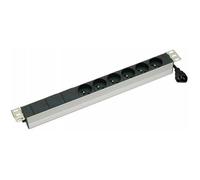 CONECTICPLUS Multiprise électrique 6 prises France CEE 7/5 rackable avec câble IEC C14