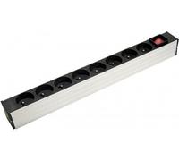 CONECTICPLUS Multiprise électrique 8 prises cee 7/5 rackable 19 pouces avec interrupteur et voyant