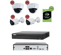 CONECTICPLUS Pack de vidéosurveillance IP POE 2 caméras dôme et 2 caméras bullet 2 MP - 1 mois d'enregistrement