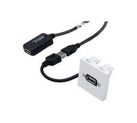 CONECTICPLUS Prise murale usb coudée avec câble usb 15m amplifié