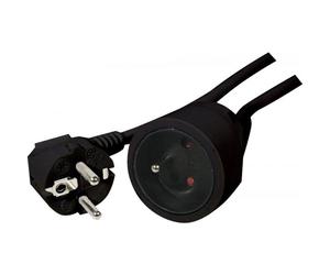 CONECTICPLUS Rallonge électrique 2m noire