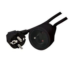 CONECTICPLUS Rallonge électrique 3m noire