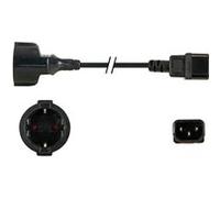 CONECTICPLUS Rallonge électrique c14 male vers shuko femelle 1.80m noire Noir G