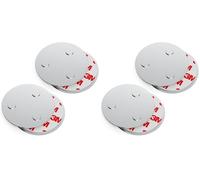 conecto, Support magnétique, Fixation magnétique, universellement utilisable, magnétique et avec Trou de Forage, adapté aux détecteurs de fumée, 60 mm, Lot de 4