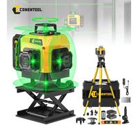 CONENTOOL Niveau laser vert 4D 16 lignes 360° ° Outil laser croisé autonivelant à couverture complète, précision élevée ±1mm/5m, portée 30m, batterie rechargeable Type-C 3600mAh pour la C