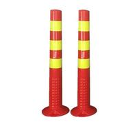 Cônes de signalisation, avec bande réfléchissante | Plastique flexible résistant aux chocs, H75cm, for un montage sécurisé.(Red,4Pack)