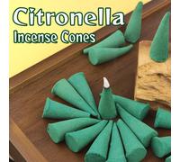 Cônes d'encens à la citronnelle, parfum frais et vivifiant, naturel et non irritant. Forme de pagode, combustion stable et diffusion lente d'un agréable parfum. Convient à la maison, au salon, à la ch