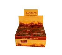 Cônes d'encens Darshan Red Rose Parfum Rose Rouge 12 boîtes avec coupelle pour cône d'encens