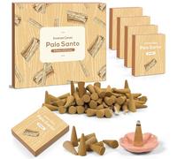 Cônes d'Encens Palo Santo 120 Cônes - Lot de 8 Boîtes de 15 Cônes Encens Naturel - Yoga, Méditation, Odeur Relaxante, Bien-être Naturel, Cônes Support, Cadeau de Noël