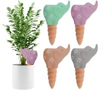 Cônes pour arrosage Globes d'arrosage des plantes, pointes d'arrosage automatique d'éléphant goutte à goutte en terre cuite(4 Piece)