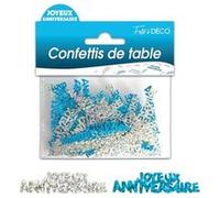 confettis anniversaire bleus et argent Bleu G