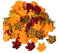 Confettis de feuilles d'automne - Saupoudrages d'érable métalliques, décorations dispersées de fête d'automne, paillettes en forme de feuille | Convient pour les banquets, réceptions, les centres