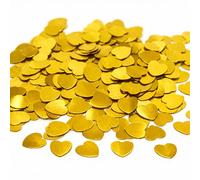 Confettis de table dorés en forme de cœur - 14 g - Pour mariage, anniversaire, fête des mères