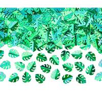 Confettis de table feuilles tropicales vertes métallisées 15 g décoration - Vert - Taille Unique