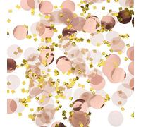 Confettis de table ronds en papier de soie pour décoration de fête d'anniversaire de mariage, 50 g 0.98 Inch Rose Gold Confetti