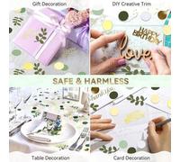 Confettis de table verts et dorés scintillants – 200 pièces pour les fêtes d'anniversaire – décoration de table réutilisable avec des paillettes vertes