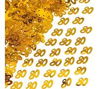 Confettis dorés pour 80e anniversaire - 14 g - Paillettes métalliques - Décoration de table