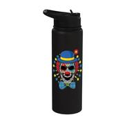 Confettis effrayants pour carnaval Dia De Los Muertos Stainless Steel Insulated Water Bottle