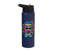 Confettis effrayants pour carnaval Dia De Los Muertos Stainless Steel Insulated Water Bottle