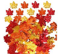 Confettis en feuille d'érable, décoration de table de fête d'automne, 15 g de paillettes d'automne avec structure de système de design festif, saupoudrages décoratifs légers avec couleur saisonnière