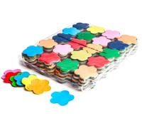 Confettis en forme de fleur Magic FX à chute lente, 55 mm de diamètre - Couleurs assorties, 1 kg - Formes de confettis en papier