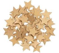Confettis étoiles en bois dorés