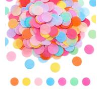 Confettis multicolores - 2,5 cm - Grand format - Rond - Décoration de table - Confettis en papier pour anniversaire, mariage, fête (60 g)