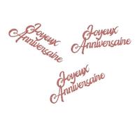 Confettis Pailletés - PTIT CLOWN - Joyeux Anniversaire - Rose Gold - Lot de 30 - 3 cm