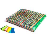 Confettis rectangulaires Magic FX à chute lente 55 x 17 mm - Couleurs assorties 1 kg - Confettis en papier