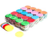Confettis ronds Magic FX à chute lente, Ø 55 mm - Couleurs assorties, 1 kg - Formes de confettis en papier