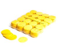 Confettis ronds Magic FX à chute lente, 55 mm de diamètre - Jaune, 1 kg - Formes de confettis en papier