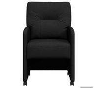 Confortable Chaises de Salle à Manger avec Roues (2 pcs), Applications larges, 110 kg par siège, Noir 57x67x95 cm__21050