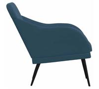 Confortable Fauteuil Bleu 63x76x80 cm, avec manuel de montage, Velours__21448