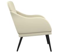 Confortable Fauteuil Crème 63x76x80 cm, avec manuel de montage, Similicuir__21429