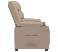 Confortable Fauteuil inclinable, Chaise-sofa, pour relax, Cappuccino Similicuir__27091