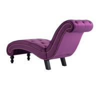 Confortable Fauteuil long, look élégant, 1 place, Velours Violet__22934