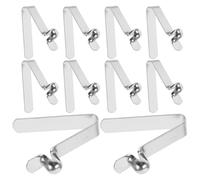 CONGARTENO 10 Pièces Clip à Ressort en Acier Nickelé Argenté pour Réparation de Parapluie Verrouillage et Résistance la Corrosion, Accessoire Multi-Usage pour Perche Télescopique de 6mm