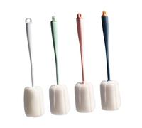 CONGARTENO 4 pièces Brosse Éponge pour Biberon et Tasse Colorées Nettoyage Rapide et Tête Remplaçable et Pratique