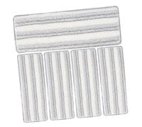 CONGARTENO 5 pièces Chiffons Microfibre Réutilisables pour Balai Plat Recharge Auto Adhésive avec Bandes à Poils Durs Vadrouille Microfibre pour Sols Carrelage et Marbre Nettoyage Humide et