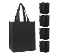 CONGARTENO 5pièces Porte-Bouteille Tissu Épais à Vin Réutilisable pour Bouteilles avec Poignées Pochette pour Bière Whisky et Cadeau