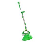 CONGARTENO Balai et Pelle à Poussière Robustes pour Nettoyage de Sol Manche Long en Aluminium, Matériaux PP et Pet Verts, pour Usage Domestique et Ciment