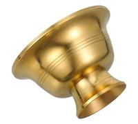 CONGARTENO Bol D’offrande en Laiton Doré à Pied, pour Eau et Autel | Motifs Raffinés, Base Surélevée Stable, Décoration Élégante, pour Cérémonies, Yoga et Ambiance Sereine