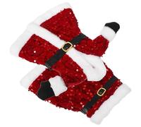 CONGARTENO Housse Bouteille Vin Noël Sequins Lot Robe Festive pour Décoration de Table Pochettes Polyvalentes pour Bouteilles et Vase Habillage Facile pour Fête de Noël