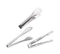 CONGARTENO Lot de 3 Pinces à Pain en Acier Inoxydable Argenté Design Ergonomique et Surface Antidérapante pour Restaurant et Barbecue
