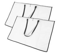 CONGARTENO Pochette de Stockage pour Dessins et Posters 2 Pièces Paquet Transparent Grande Capacité Poignée Ergonomique pour Artistes et Étudiants